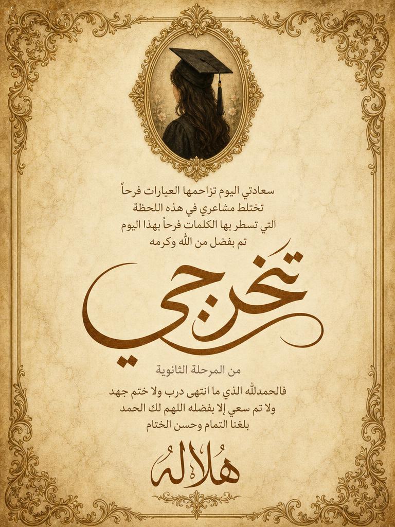 قالب دعوة خريج القانون